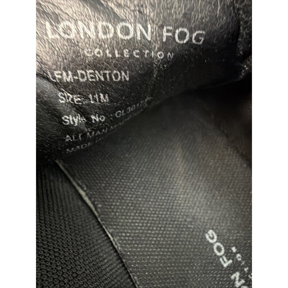 LONDON FOG Collection Mens Sneakers Oxford Style  size 11 Lace up Shoes Black - Picture 16 of 16